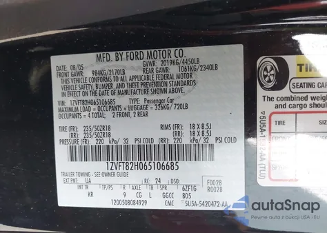 2006 Ford Mustang Gt from USA, damaged, VIN 1ZVFT82H065106685